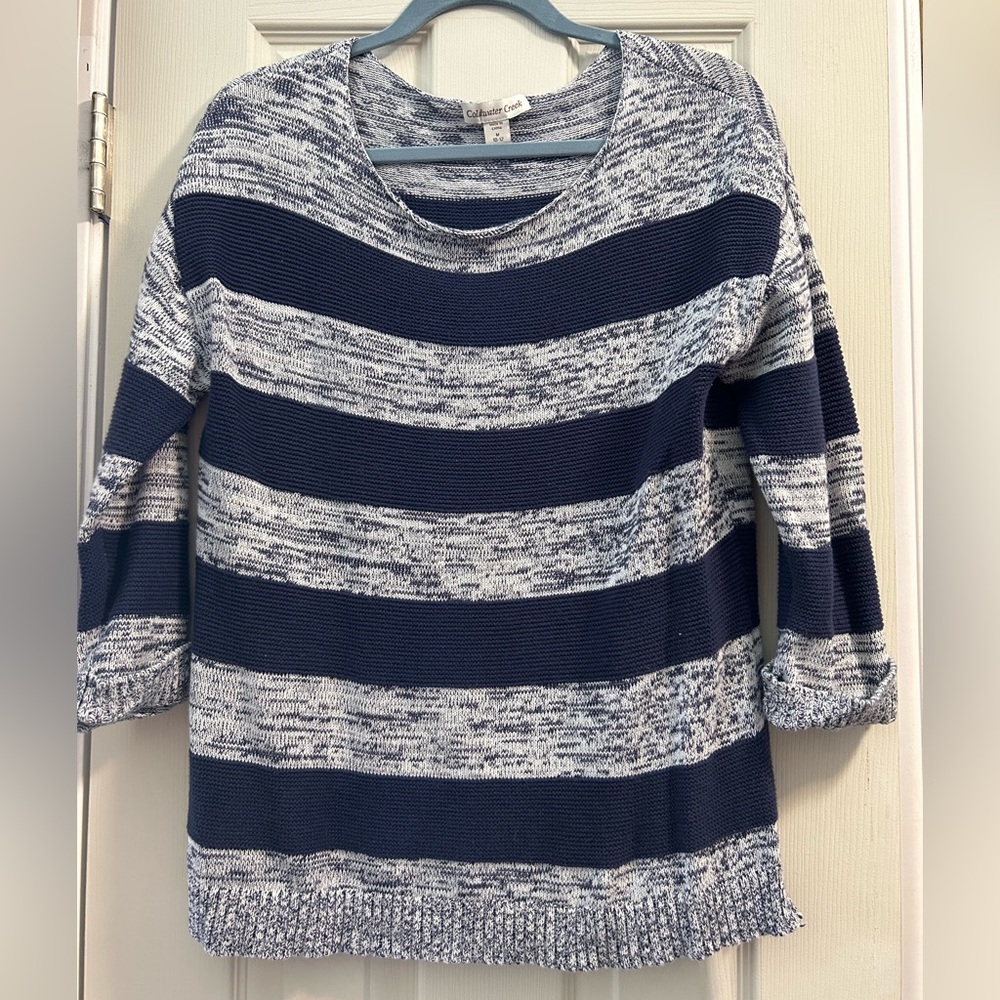 Wide Stripe Boatneck Sweater